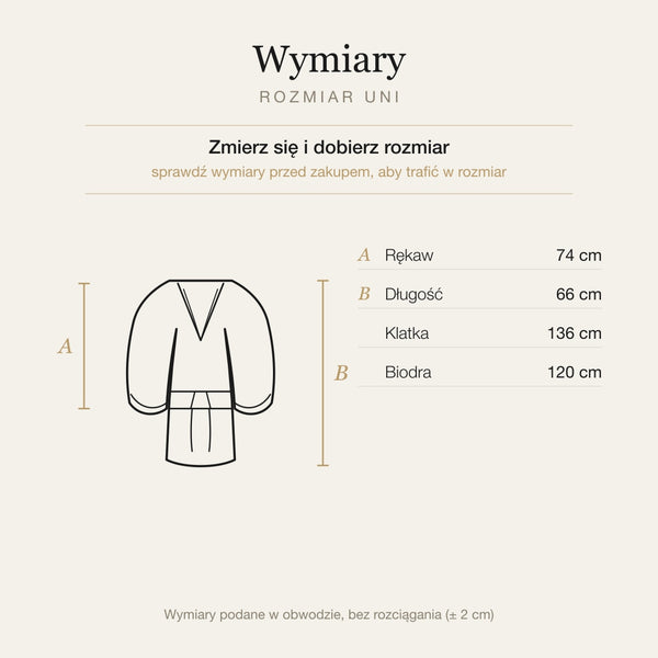 Wymiary produktu | Rozmiar: Uniwersalny (S-L) |
