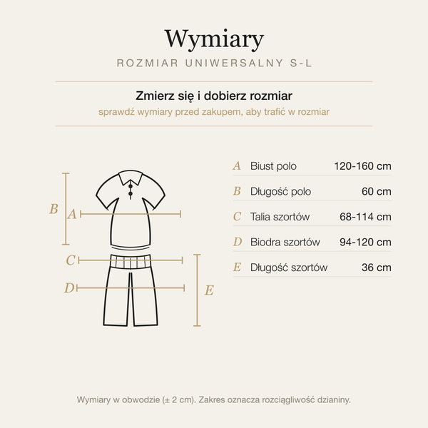 Błękitny — wymiary produktu | Rozmiar: Uniwersalny (S-L) |