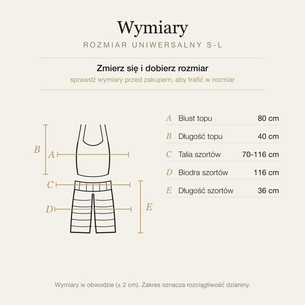 Czarno-biały — wymiary produktu | Rozmiar: Uniwersalny (S-L) |