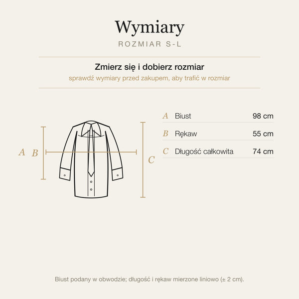 Wymiary produktu | Rozmiar: Uniwersalny (S-L) |