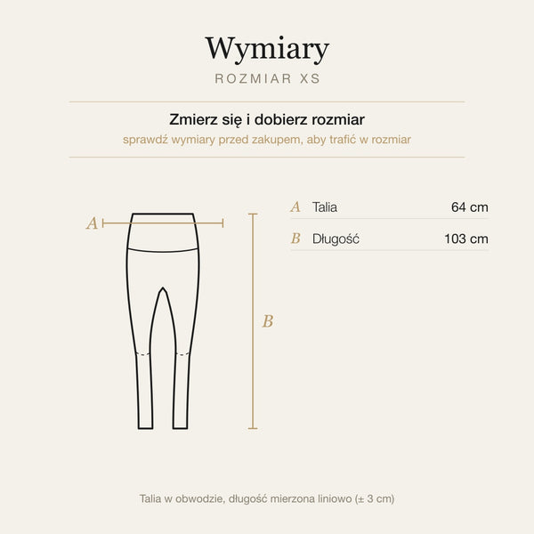 Wymiary produktu | Rozmiar: XS |