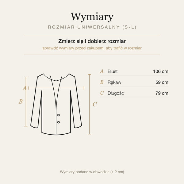 Wymiary produktu | Rozmiar: Uniwersalny (S-L) |