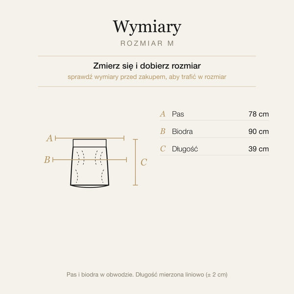 Wymiary produktu | Rozmiar: M |