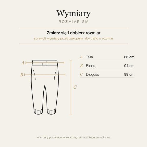 Wymiary produktu | Rozmiar: S/M |