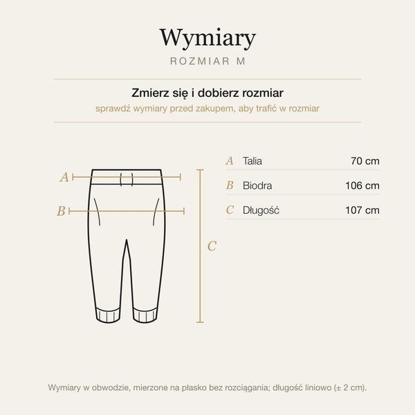Wymiary produktu | Rozmiar: M |