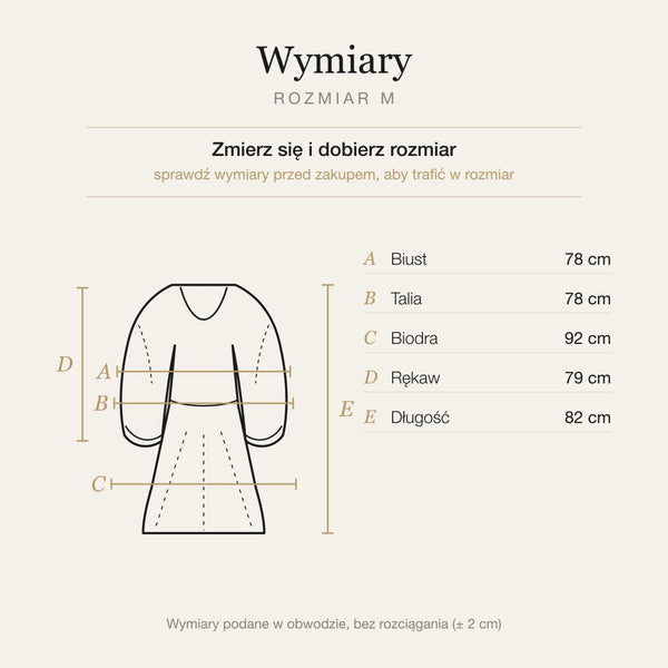 Wymiary produktu | Rozmiar: M |