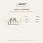 Wymiary produktu | Rozmiar: XS/S |