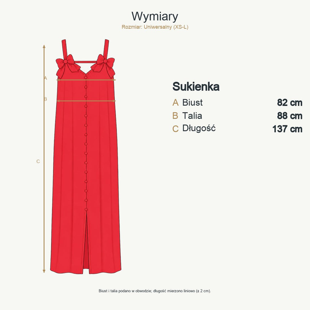 Wymiary produktu | Rozmiar: Uniwersalny (XS-L)
