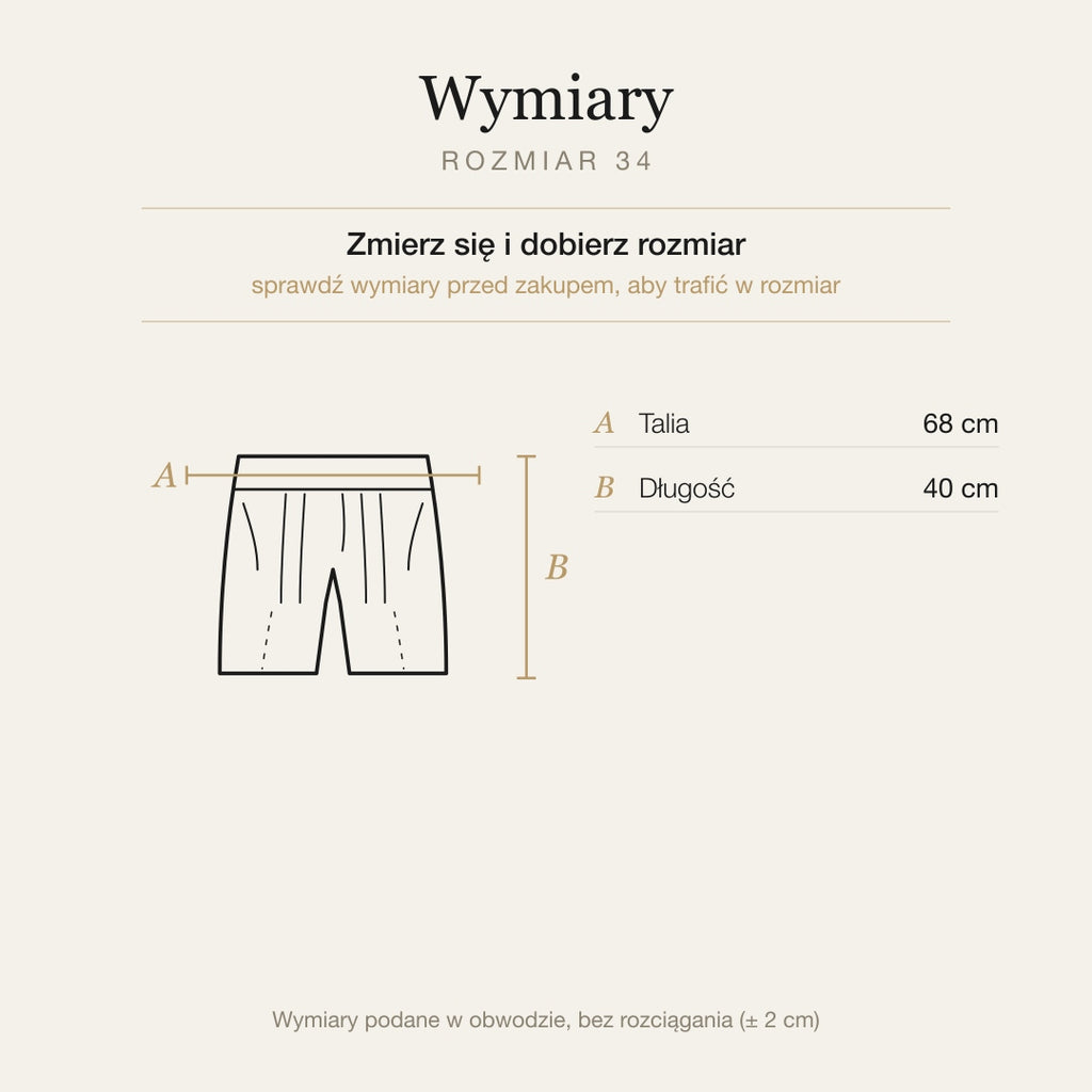 Wymiary produktu | Rozmiar: 34