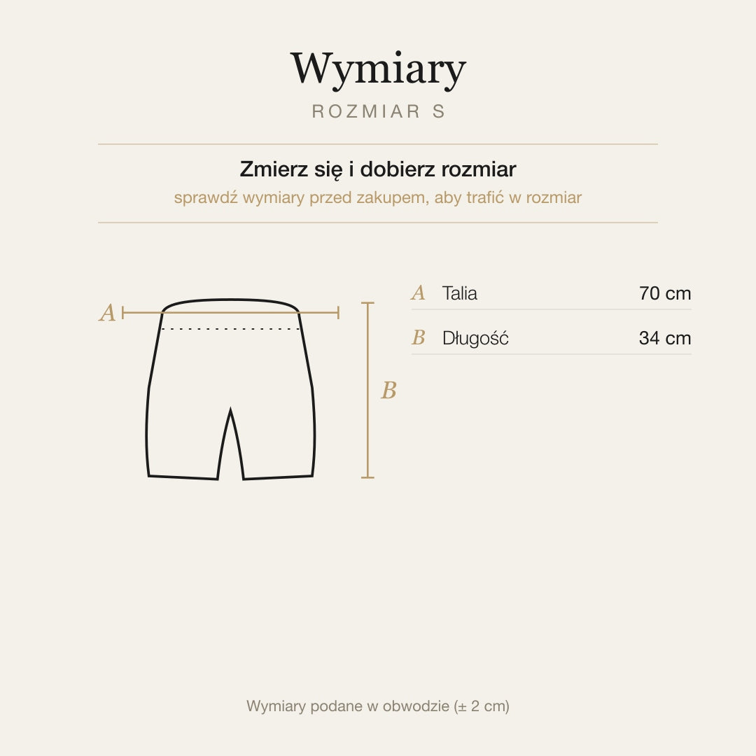 Wymiary produktu | Rozmiar: S |