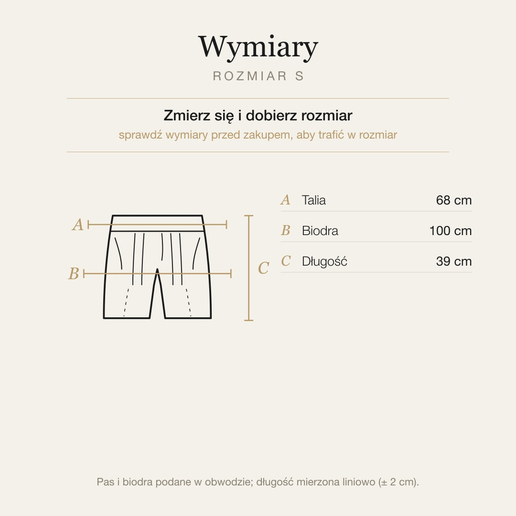 Wymiary produktu | Rozmiar: S |