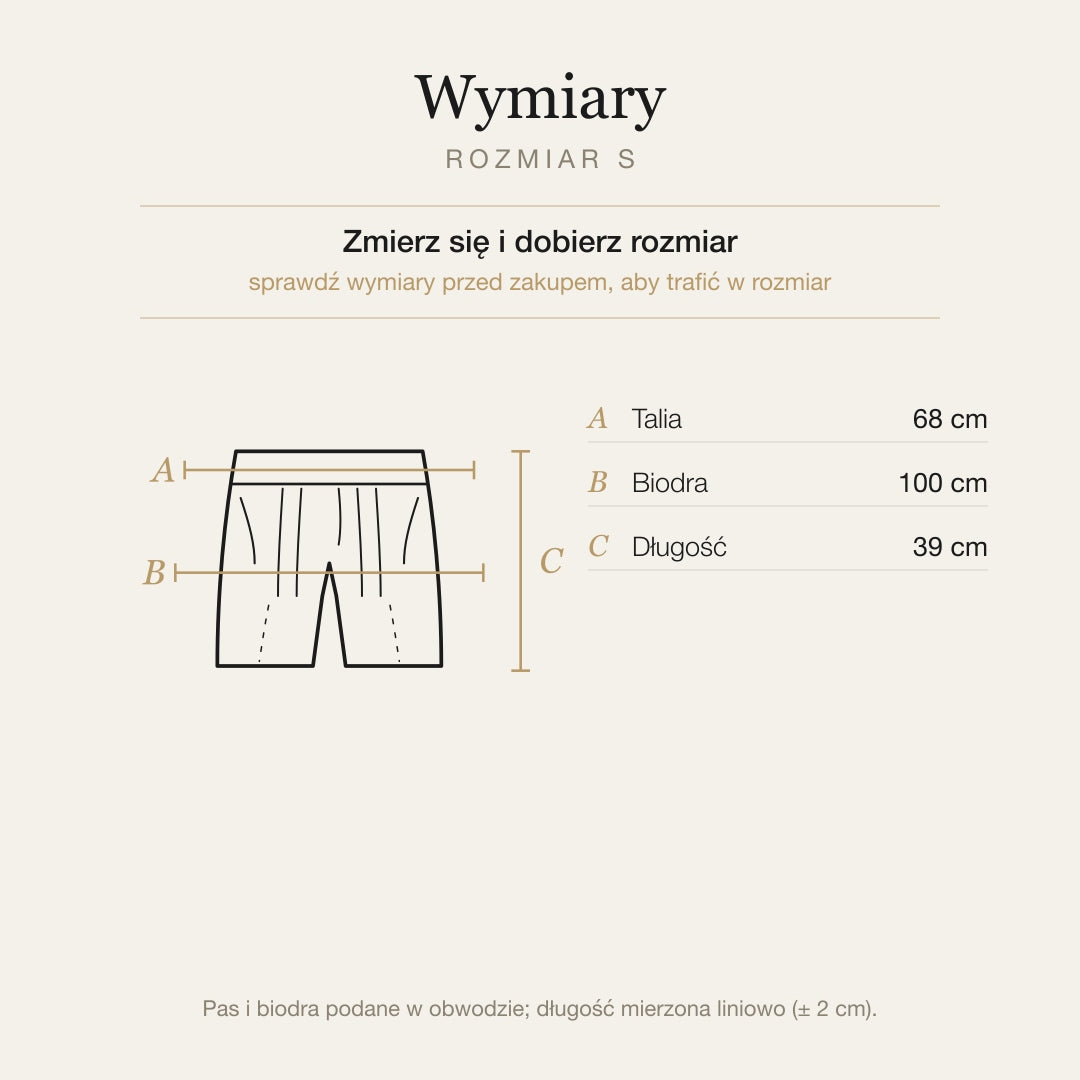 Wymiary produktu | Rozmiar: S |