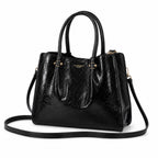 Czarny torebka shopperka z paskiem crossbody, packshot