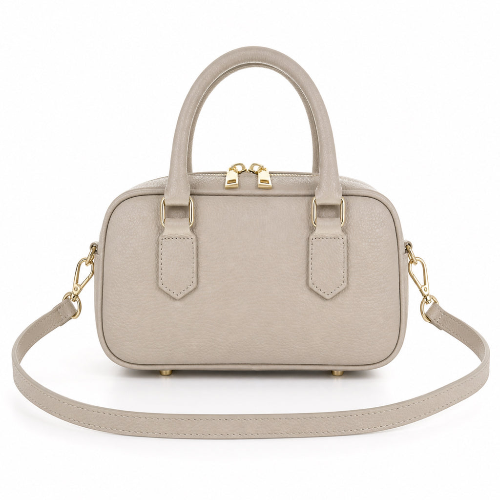 Marmo torebka skórzana mini bostonka z paskiem crossbody, tyl