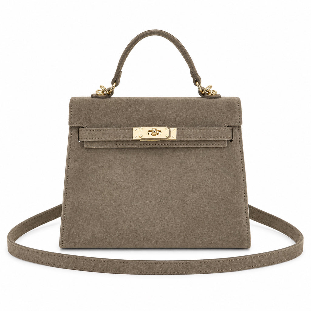 Mocha torebka skórzana kuferek z klapką i paskiem crossbody, packshot