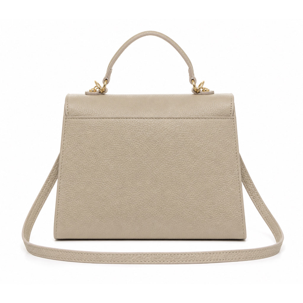 Marmo torebka skórzana kuferek z klapką i paskiem crossbody, tyl