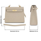Marmo torebka skórzana kuferek z klapką i paskiem crossbody, wymiary