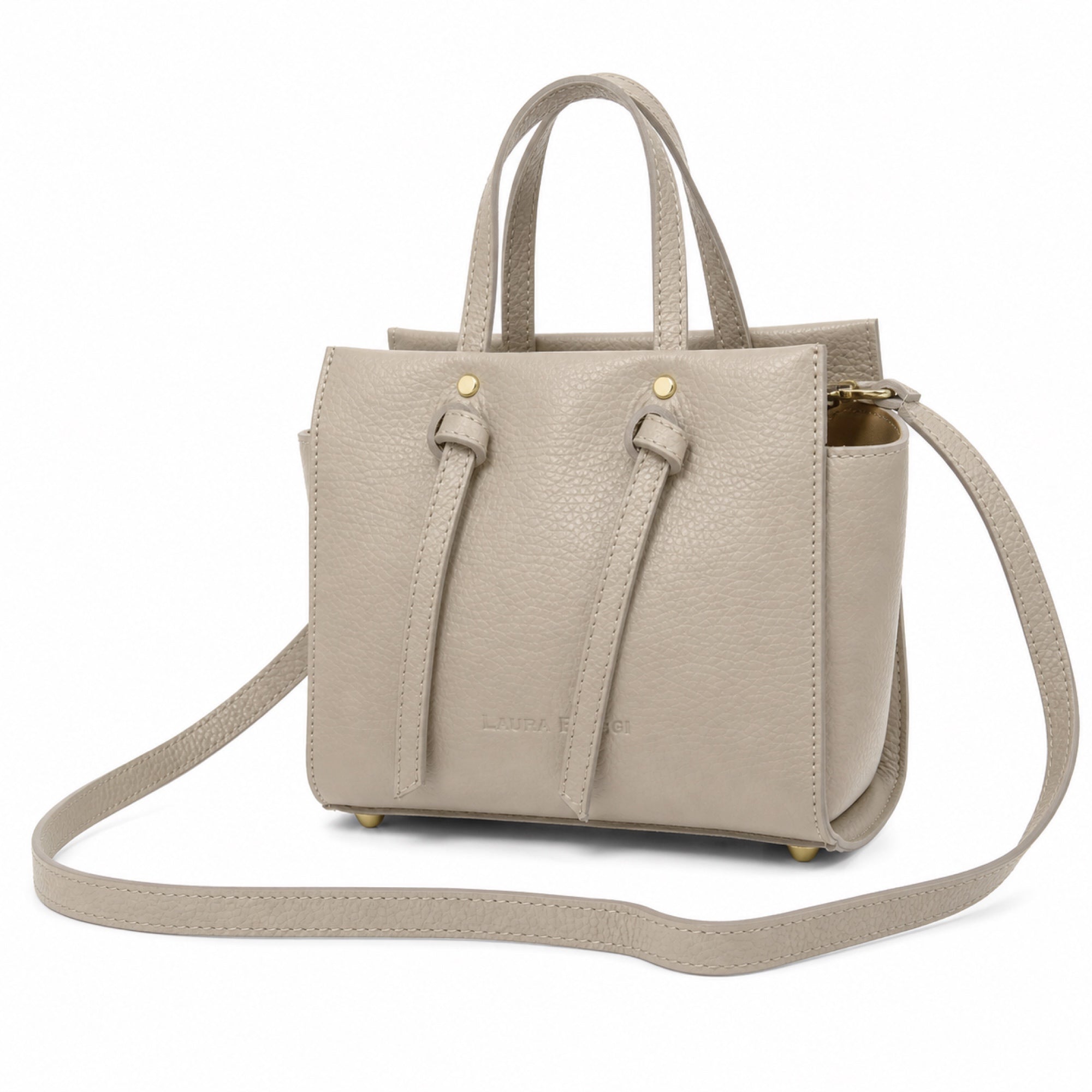 Marmo torebka skórzana mini tote z węzłami, packshot