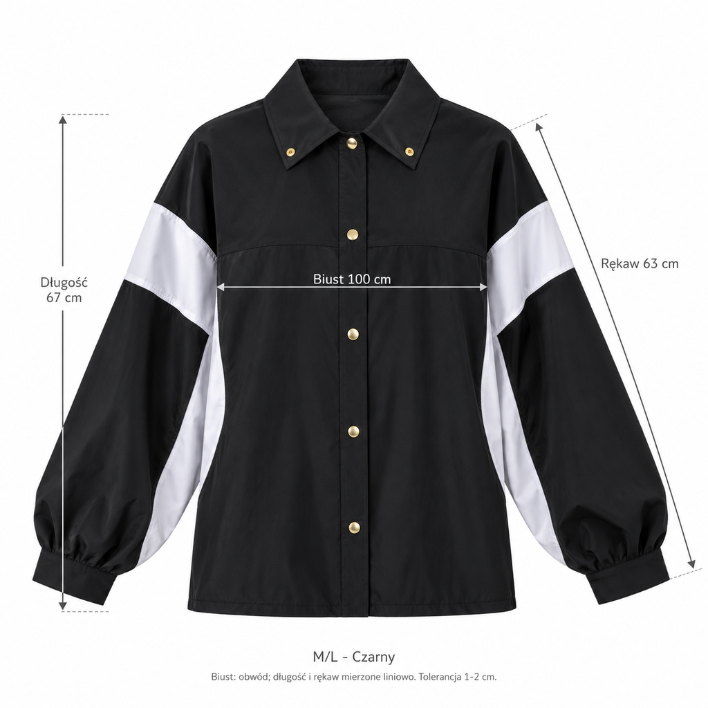 Czarny — Wymiary produktu | Rozmiar: M/L