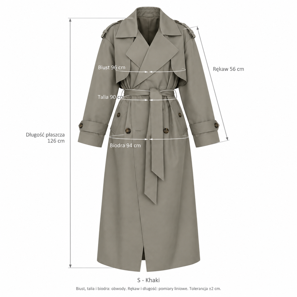 Khaki — Wymiary produktu | Rozmiar: S