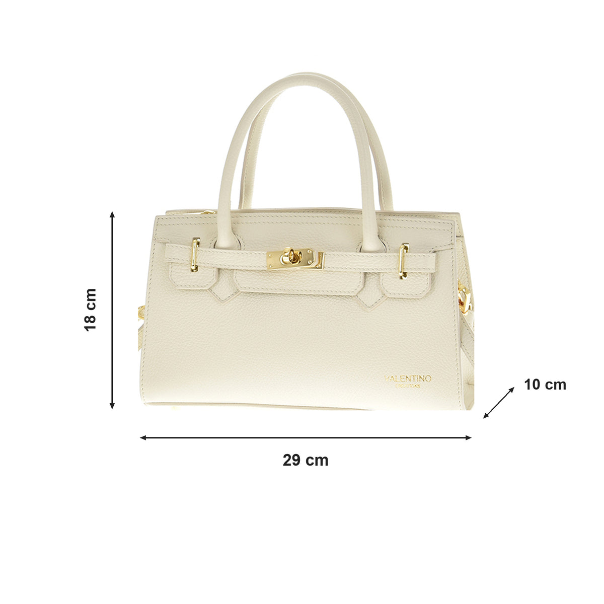 Latte — Wymiary torebki: 29 cm szerokości, 18 cm wysokości, 10 cm głębokości