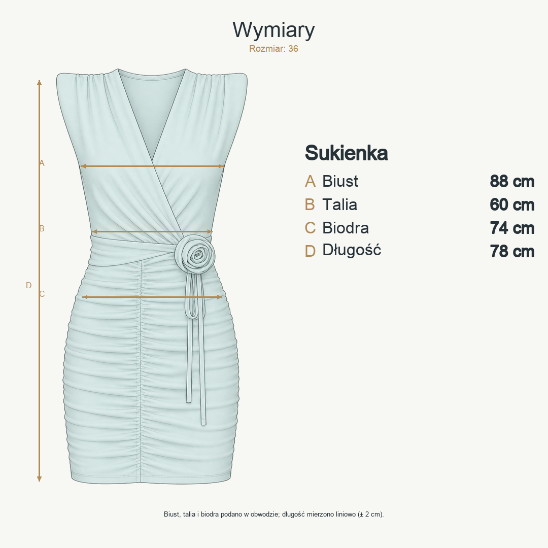 Miętowy — wymiary produktu | Rozmiar: 36