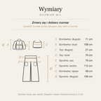 Brązowy komplet 3w1, tabela wymiarów M/L