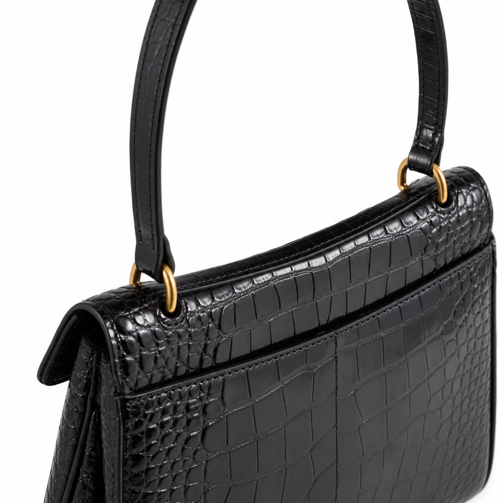 Czarny torebka premium Bisola, pasek i mocowania