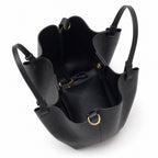 Czarny torebka shopper z organizerem, wnętrze i organizer