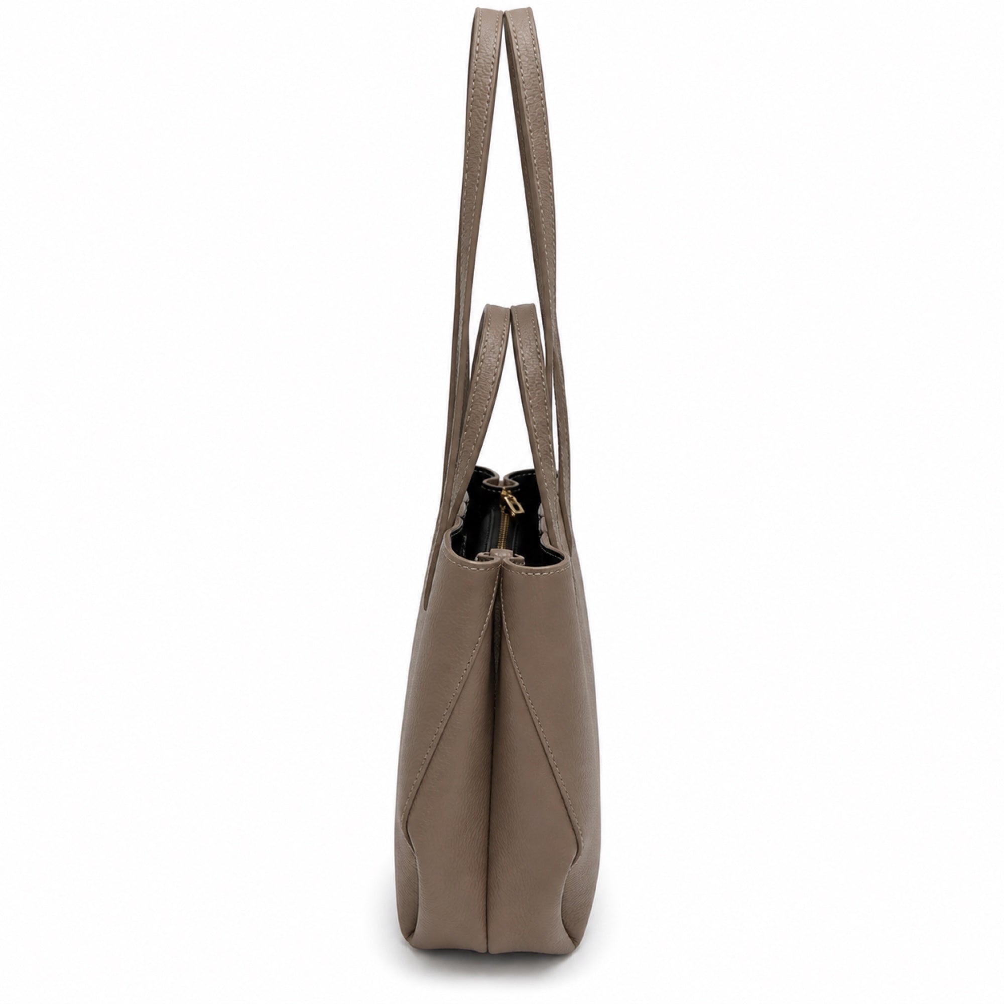 Cappuccino torebka shopper z organizerem, bok