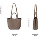 Cappuccino torebka shopper z organizerem, wymiary