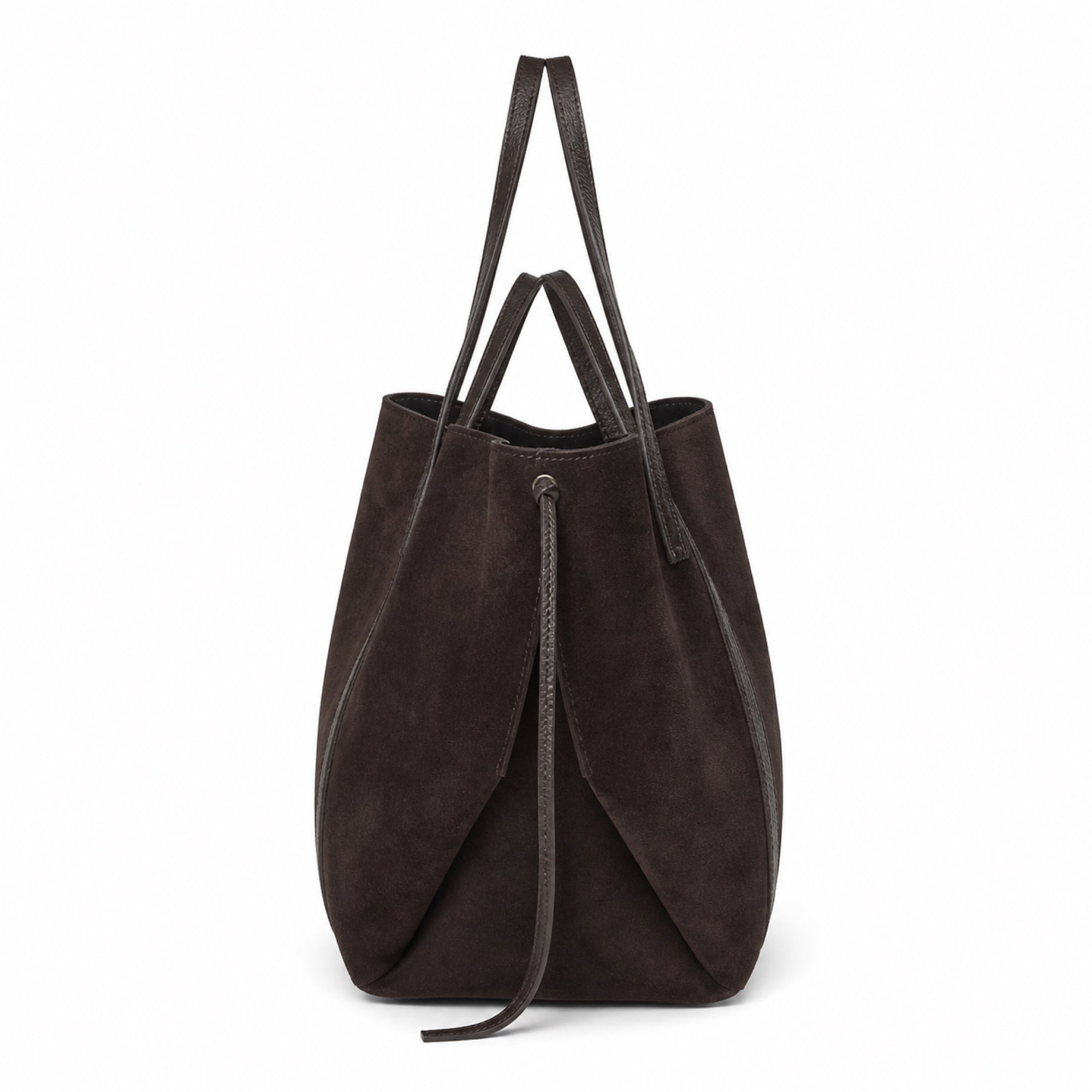 Czekoladowy torebka shopper XL, bok