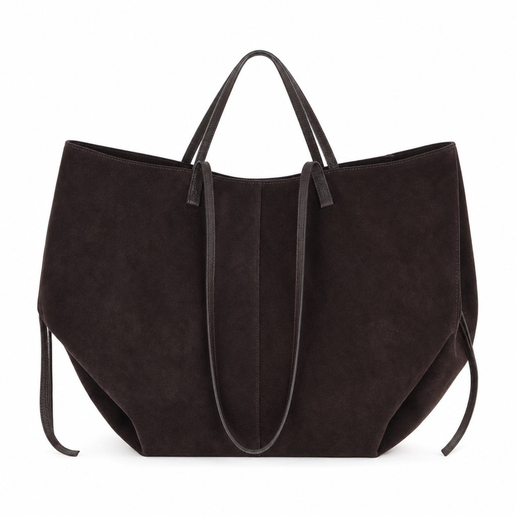 Czekoladowy torebka shopper XL, tył