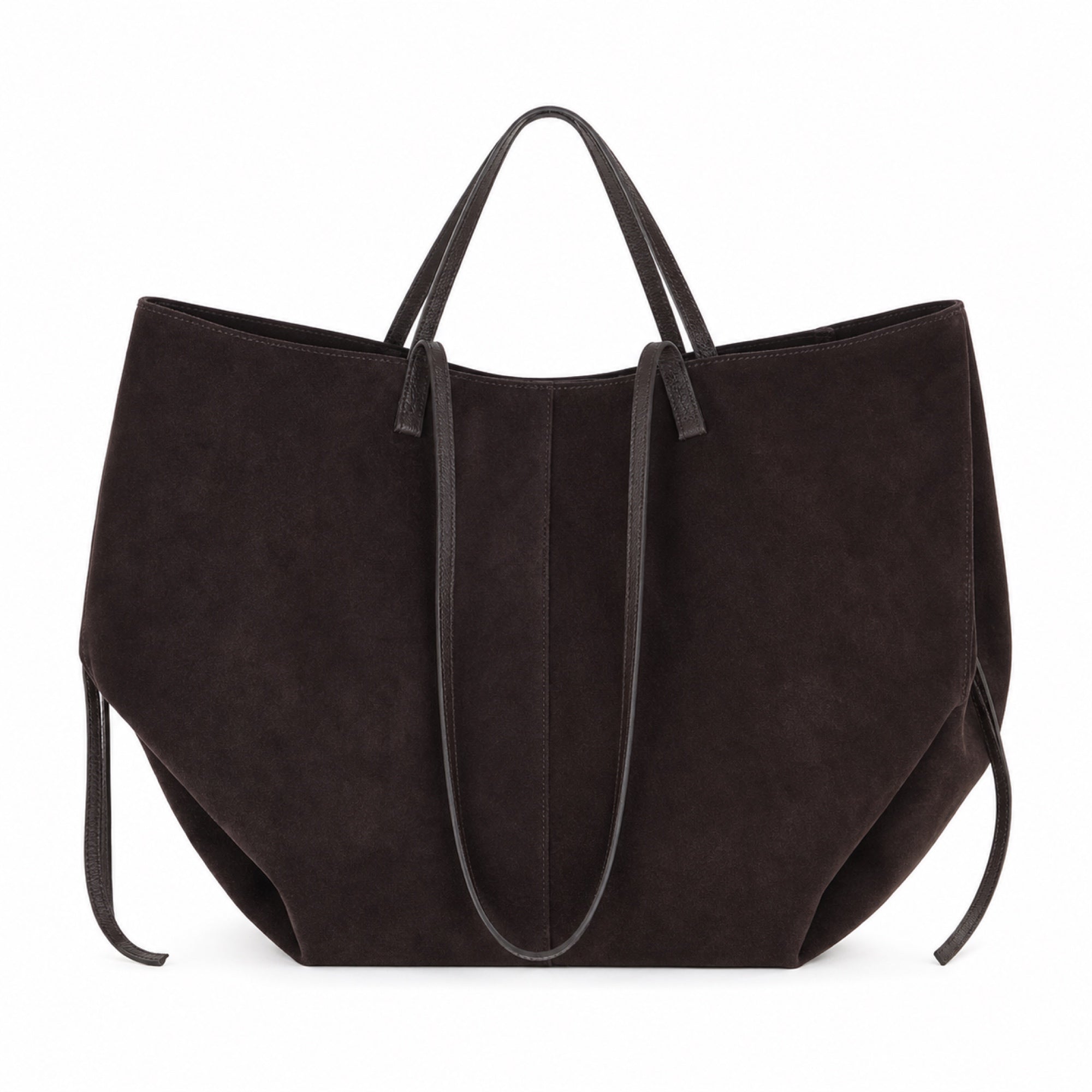 Czekoladowy torebka shopper XL, tył