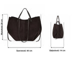 Czekoladowy torebka shopper XL, wymiary