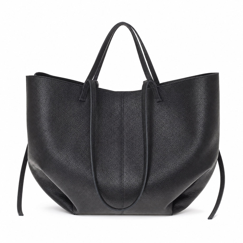 Czarny torebka shopper XL, packshot