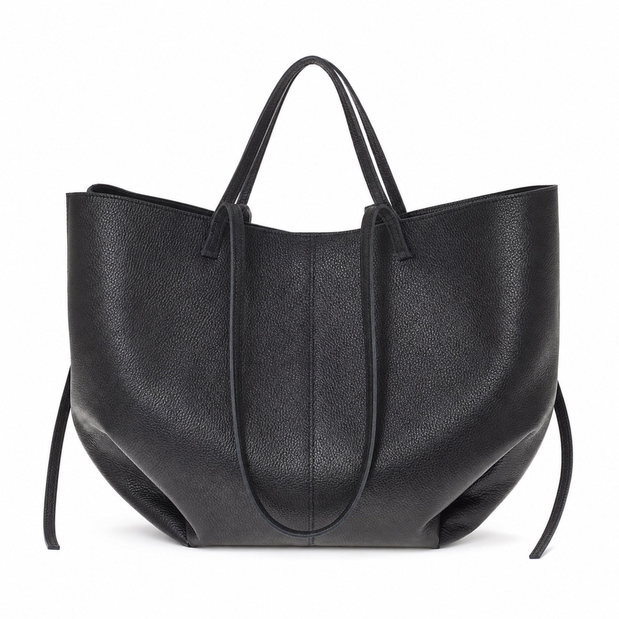 Czarny torebka shopper XL, packshot