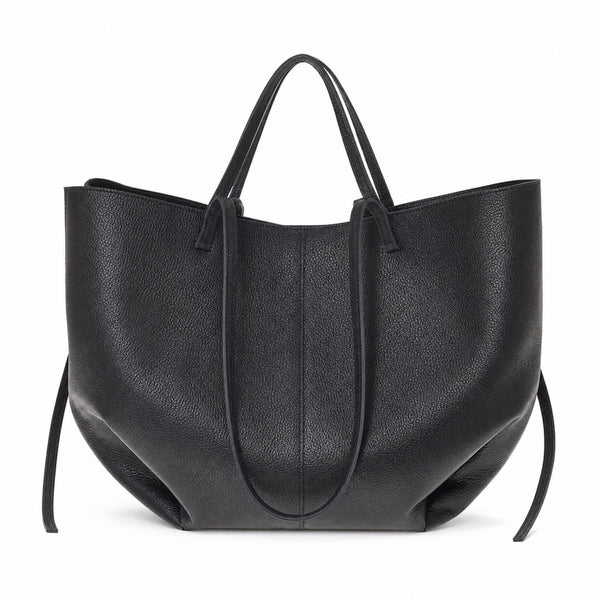 Czarny torebka shopper XL, packshot