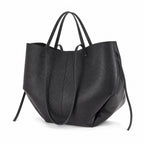Czarny torebka shopper XL, skos