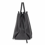Czarny torebka shopper XL, bok