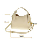 Latte torebka hobo z dwoma uchwytami, wymiary