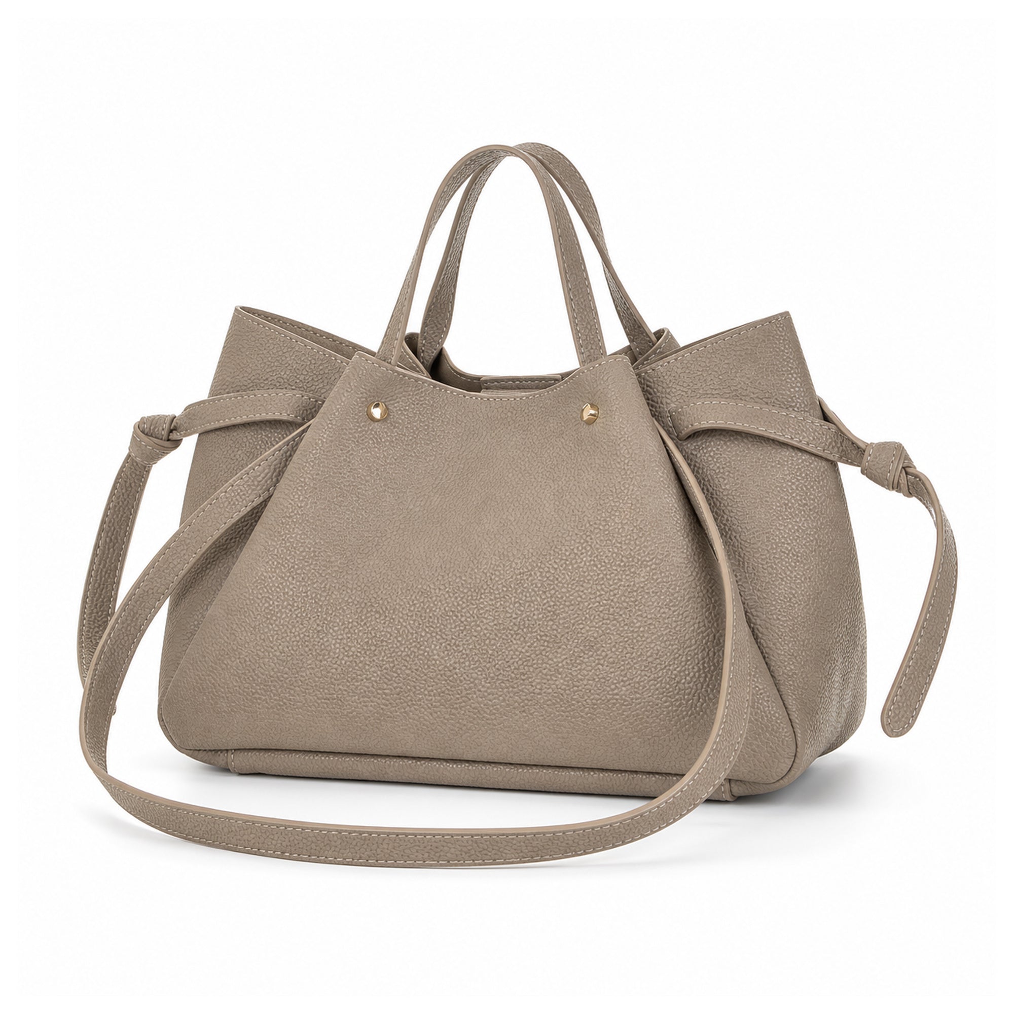 Taupe torebka shopper z organizerem, packshot