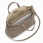 Taupe torebka shopper z organizerem, wnętrze