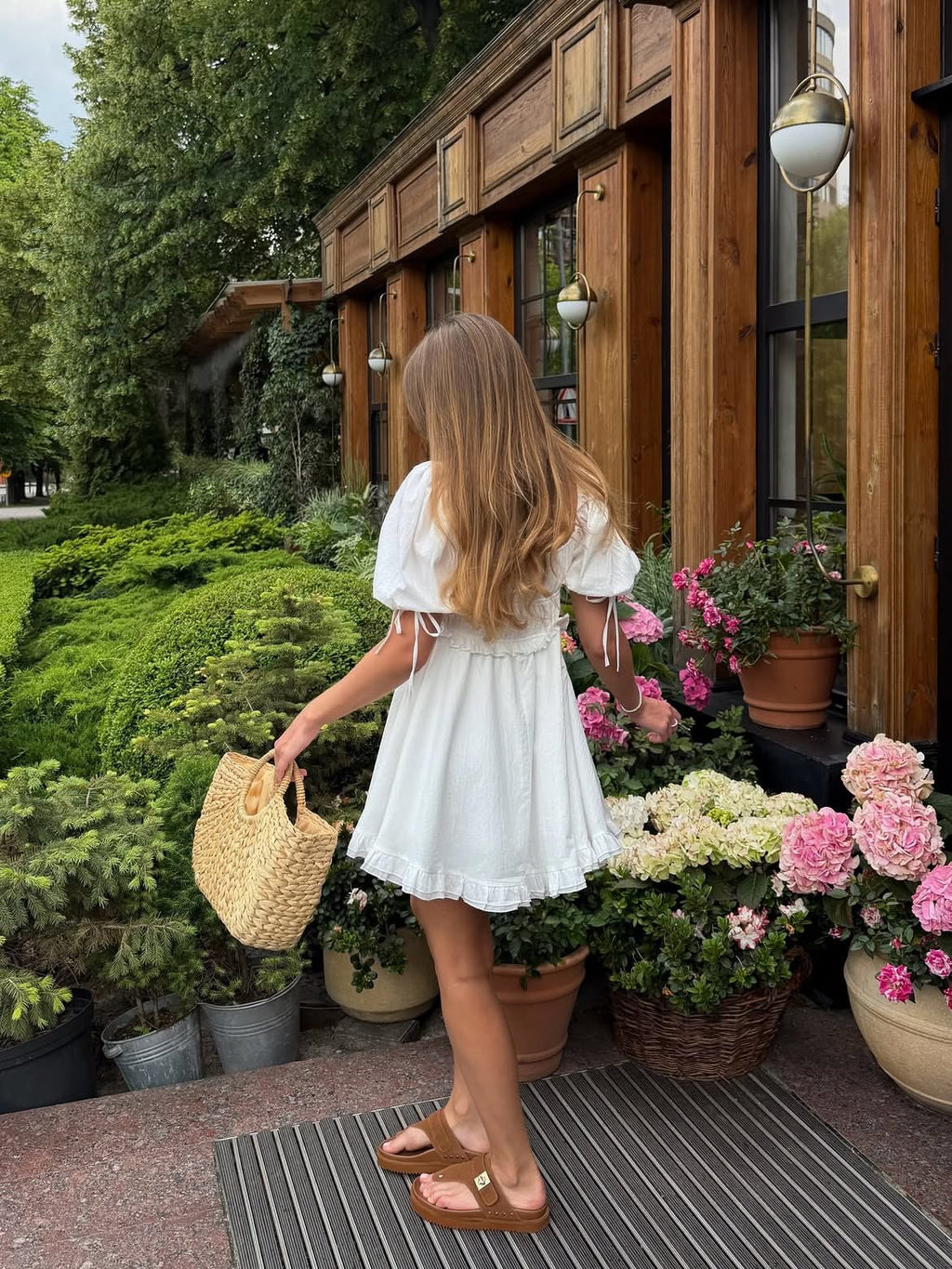 Biały sukienka bawełniana mini, ujęcie 4