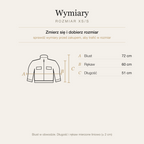 Tabela wymiarów kurtki, rozmiar XS/S